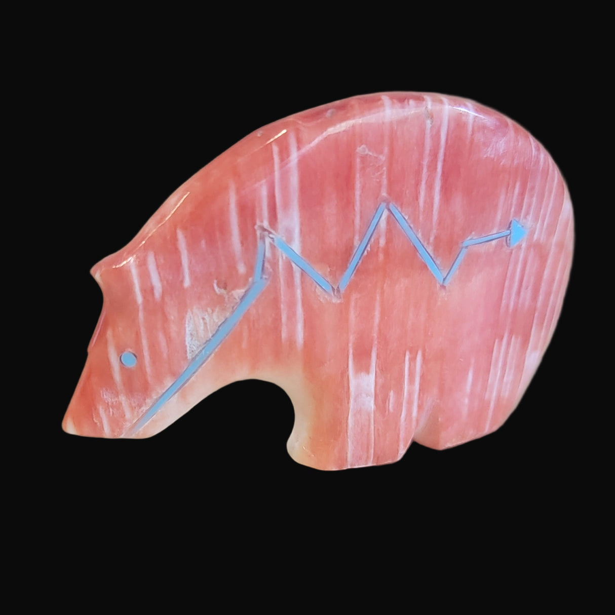 Classic Orange Spiny Oyster Shell Medicine Bear Zuni Fetish