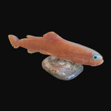 Elegant Abalone Shell Rainbow Trout Fish Zuni Fetish