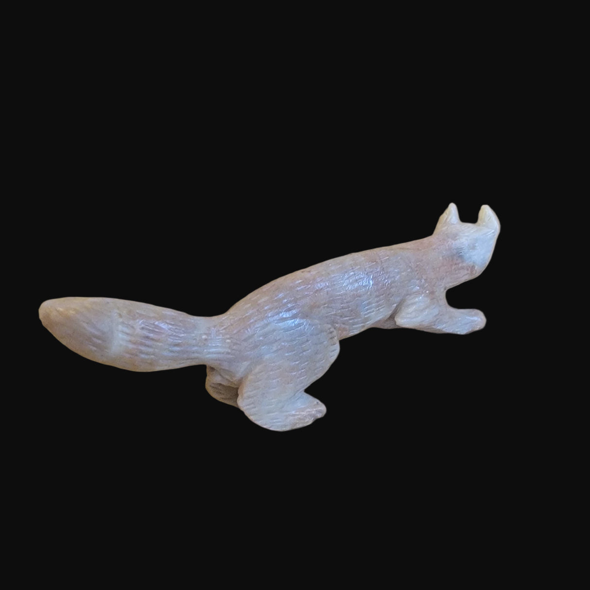 Picasso Marble Wolf on the Prowl Zuni Fetish