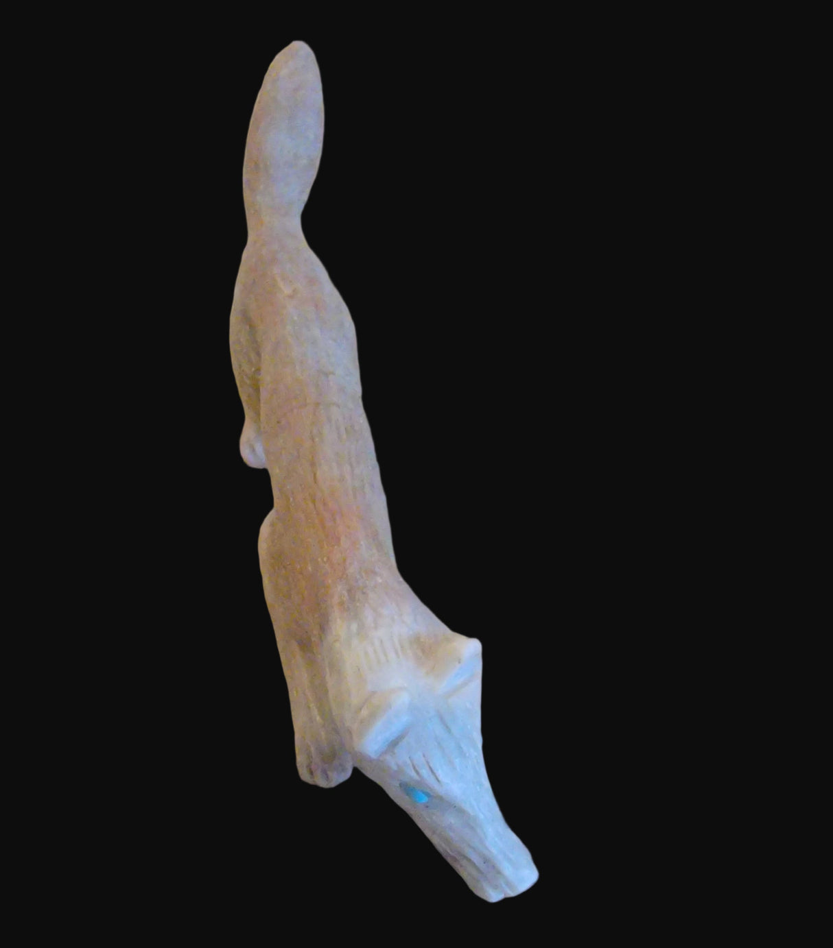 Picasso Marble Wolf on the Prowl Zuni Fetish