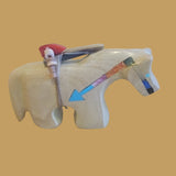 Healing Horse w/Colorful Heartline Zuni Fetish