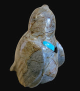 Picasso Marble Messenger Bird w/ Inlaid Necklace Zuni Fetish