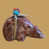 Jasper Bear w/ Beautiful Pack Zuni Fetish