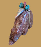Jasper Bear w/ Beautiful Pack Zuni Fetish