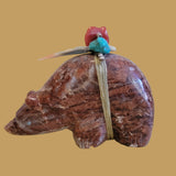 Jasper Bear w/ Beautiful Pack Zuni Fetish