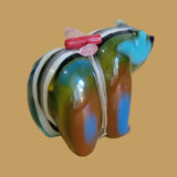 Surfite Bear w/Rose Quartz Pack Zuni Fetish