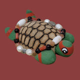 Holiday Red and Green Ninja Turtle Zuni Fetish/Folk Art