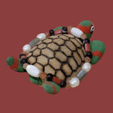 Holiday Red and Green Ninja Turtle Zuni Fetish/Folk Art