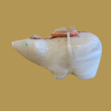 Cute Onyx Bear w/Pack Zuni Fetish