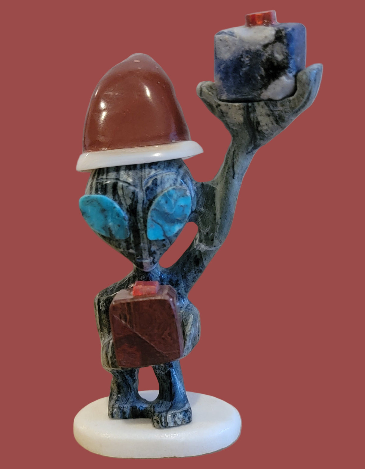 Santa Alien Bearing Holiday Gifts Zuni Fetish