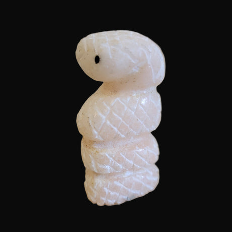 Coiled and Scaley Alabaster Rattlesnake/Snake Zuni Fetish