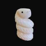 Coiled and Scaley Alabaster Rattlesnake/Snake Zuni Fetish