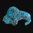 Elegant Turquoise Bison/Buffalo w/ Heartline Zuni Fetish
