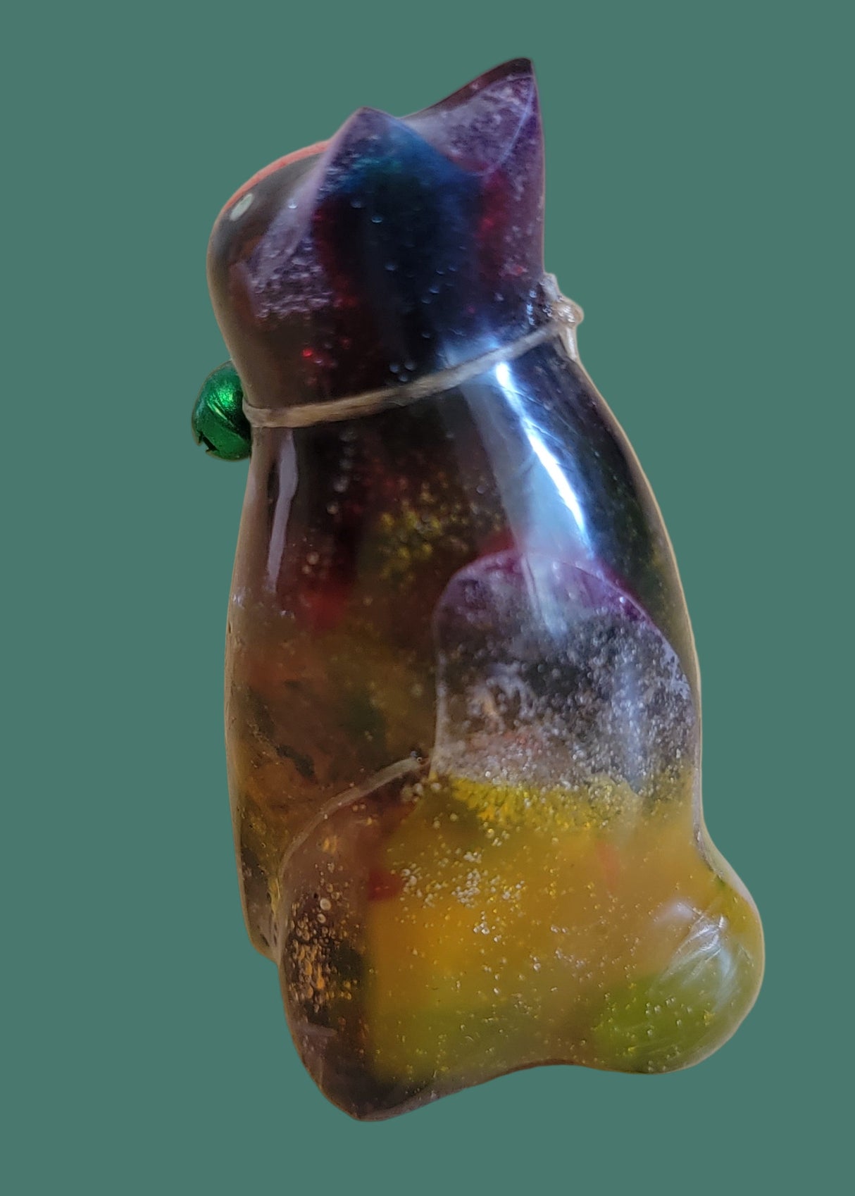 Christmas/Holiday Kitty Cat w/ Green Jingle Bell Collar