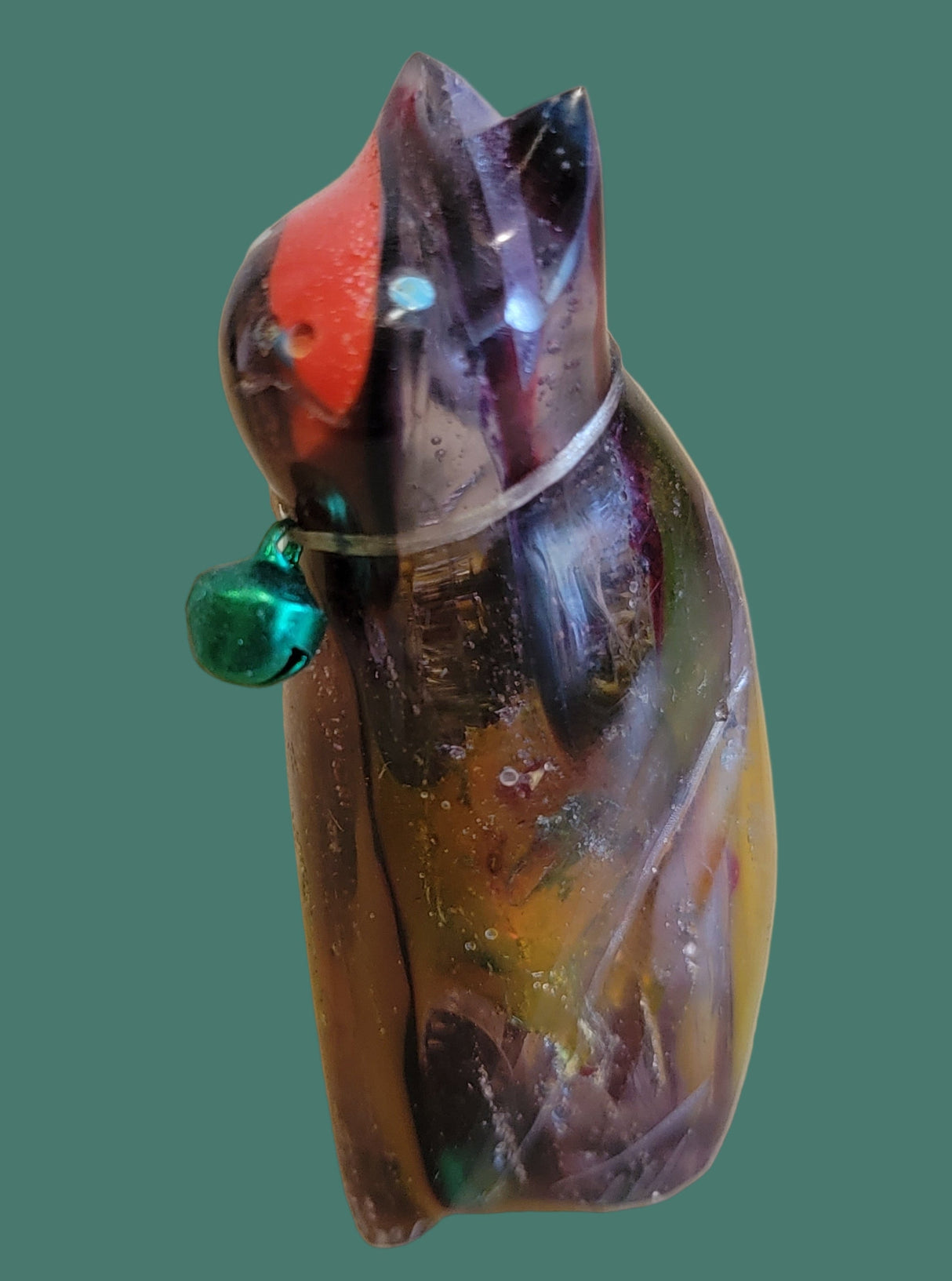 Christmas/Holiday Kitty Cat w/ Green Jingle Bell Collar