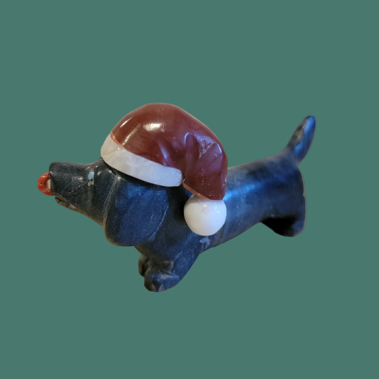 Darling Holiday Dachshund Licks His Lips From Holiday Goodies Zuni Fetish