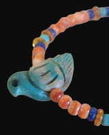 Elisa Turquoise Bird Fetish Zuni Bracelet w/ Gemstones Indian Jewelry