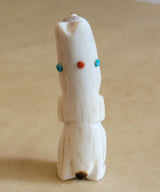 Claudia Peina Antler Happy Bear Zuni Fetish 