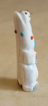 Antler Happy Bear Zuni Fetish